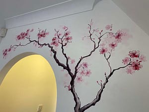 Tree with blossom around arch
