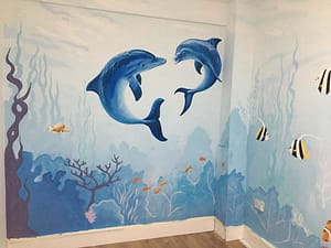 Dolphin mural