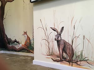 Woodland mural school mural