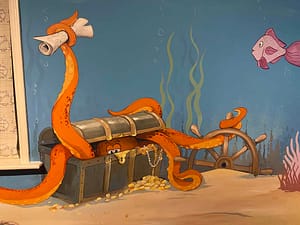 Octopus room mural